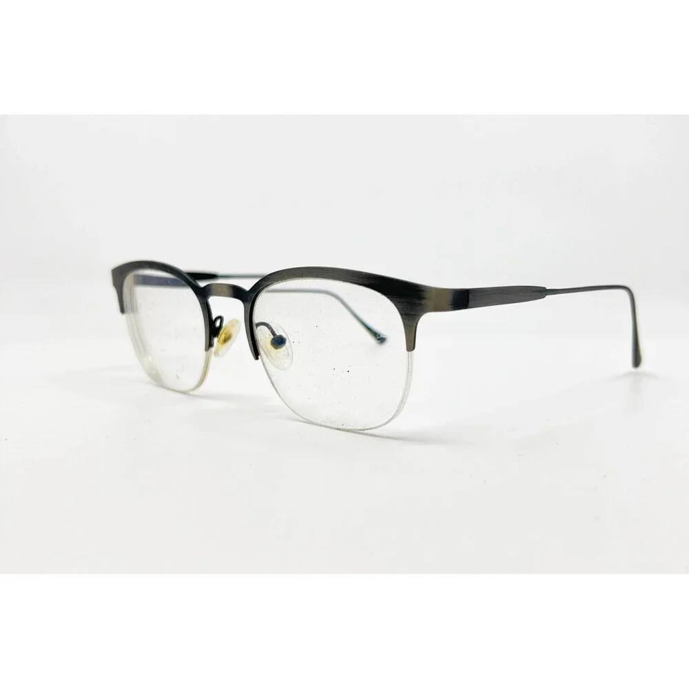 Eyebuydirect Eyeglass Frames Mens Black Hemisphere Semi Rimless 49-20-145